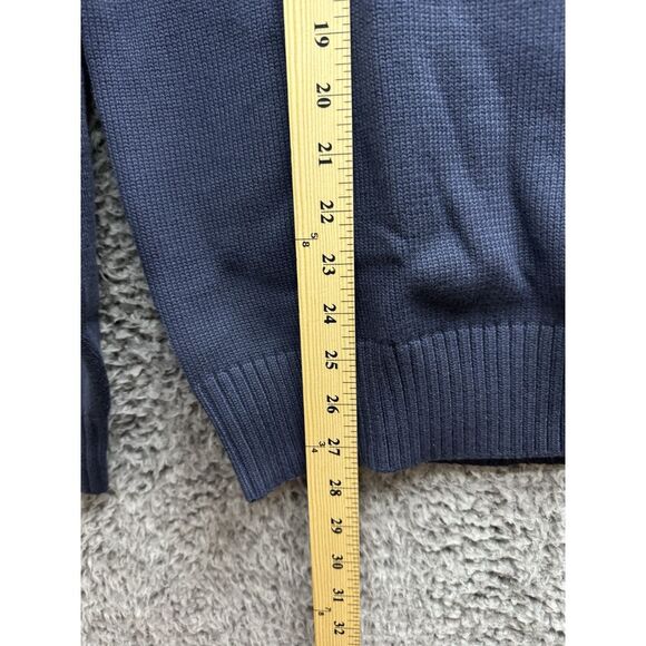 J Crew Heritage cotton half-zip sweater BT793 Men's XL in Navy - Picture 7 of 9